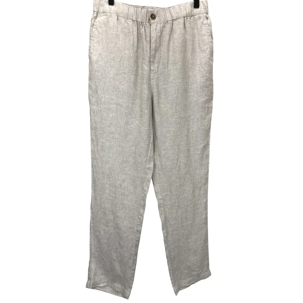 NEW Quince European Linen Pants Mens Size S Flax Straight Leg Minimalist Luxe